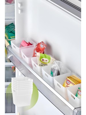 Asitan 6 Adet Şeffaf Buzdolabı Kapak Içi Düzenleyici ve Banyo Organizer Çok Amaçlı Mutfak Çekmece D