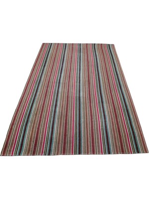 Asitan Zehra Abla Halı El Dokuma 5m2 Rengarenk Bukleli Pamuklu Kilim 6396 Çok RENKLI-175 x 280