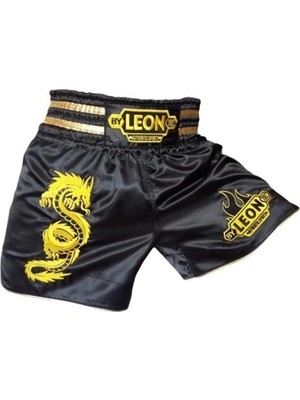 Asitan Leon Dragon Muay Thai ve Kick Boks Şortu Siyah