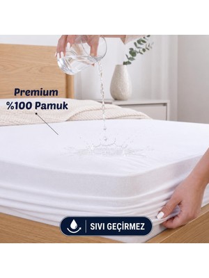 Asitan FORMEYA%100 Pamuk Fitted Su Sıvı Geçirmez Yatak Koruyucu Alez Çarşaf (160 x 200)