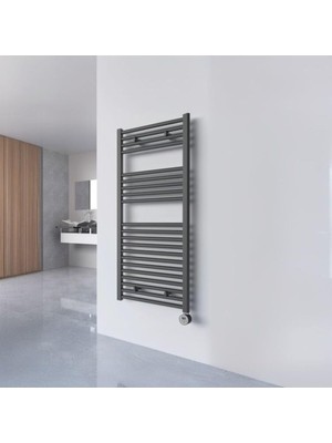 Asitan 400X800 Termostatlı Antrasit Elektrikli Havlupan Radyatör Isıtıcı 1. Kalite On Off Düğmeli