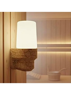 Asitan Modern Mermer Banyo ve Sauna Lambası, Beyaz Cam Difüzör, Dekoratif Duvar Aydınlatma, E14 Soket