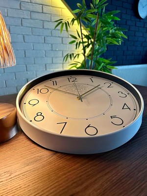 Asitan Volante® Modern Duvar Saatleri Rome Serisi 35 cm Ø Gerçek Cam Ev/ofis/mutfak/sınıf/okul Sessiz