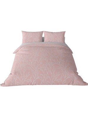 Asitan Düz Pamuk Saten Nevresim Setleri, Pembe, King Size