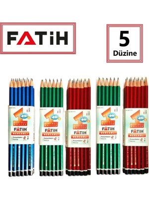 Asitan Fatih Mercanlı Kurşun Kalem 12'li Paket 5 Düzine (60 Adet)