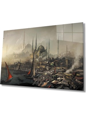 Asitan Manzara Tablosu 30 x 96-3 Parçalı