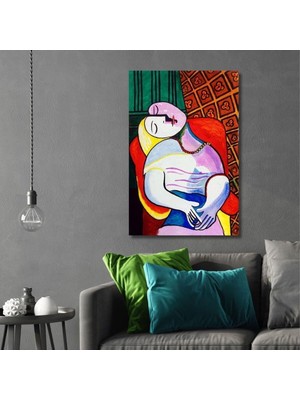 Asitan Tekli Dikey Kanvas Duvar Tablosu Pablo Picasso Rüya Eseri, 50 x 70
