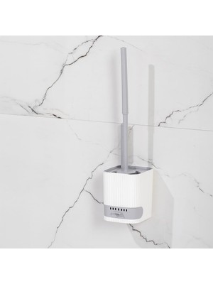 Asitan Porsima 2026 Pratik Temizlik Tuvalet Fırçalığı Banyo Tuvalet Fırçası Wc Fırçası - Gri Bey