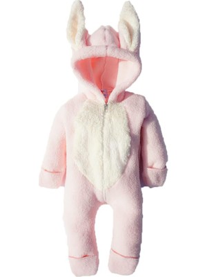 Asitan Kız Bebek ve Çocuk Pembe Peluş Tavşan Tulum