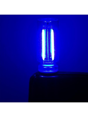 Asitan Mavi USB LED Gece Lambası, Cam Tüp, Dokunmatik, Mini Taşınabilir, USB Güç Kaynağı, Dim Edile