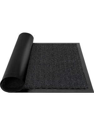 Asitan Myfloor Şık ve Geniş Kauçuk Nem Alıcı Paspas Siyah Gri Kırçıllı Iç ve Dış Paspası Hal