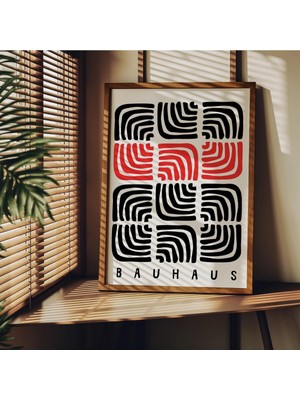 Asitan Bauhaus Çerçevesiz Poster, Modern Dekoratif Çerçevesiz Poster, Tablo, Bauhaus-7, 40 x 50