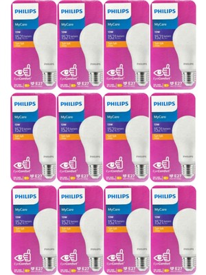 Asitan Mycare 13W Sarı Işık E27 Duylu LED Ampul, 12 Adet