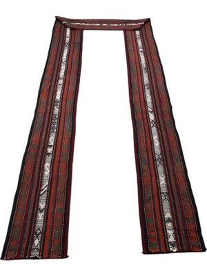 Asitan Zehra Abla Halı El Dokuması Dekorluk Kuşak Yörük Uzun Yolluk Yün Kilim 6329 Çok RENKLI-100 x