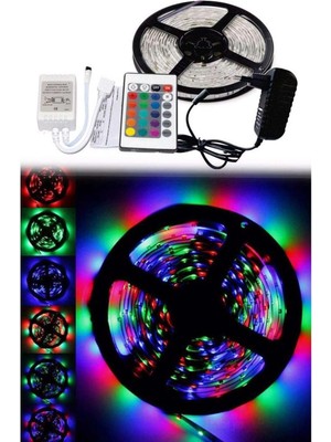 Asitan 5 Metre Rgb Şerit LED Seti-Iç ve Dış Mekan Silikonlu-Tak Çalıştır (5264)