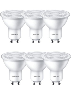 Asitan LED Spot 50W GU10 Beyaz Gün Işığı 4000K 6lı
