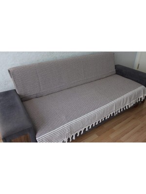 Asitan Pamuklu Koltuk Örtüsü Kahverengi 170 x 220
