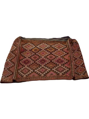 Asitan Zehra Abla Halı Antika El Dokuma Battal Büyük Boy Kağızman Nadir Beşik Yün Kilim 5270 Renkli-