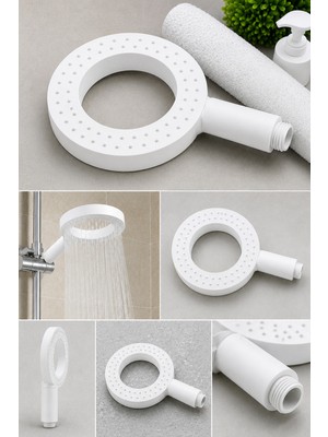 Esenliwe Modern Halka Duş Başlığı – High Pressure Shower Head, Eşit Su Akışlı Konforlu Duş Aparatı