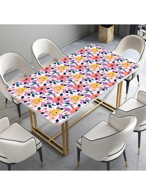 Asitan Stickerart Masa Kaplama Folyosu Mobilya Masa Kaplama Folyoları Çiçekler Boyama