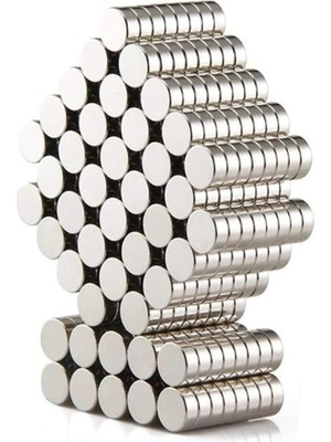 Asitan Dünya Magnet 100 Adet 6x1,5 mm Neodyum Mıknatıs Magnet Yuvarlak