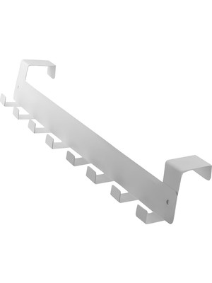 Asitan Kapı Arkası Askılık Elbise Havlu Asma Askı Metal 8'li Tekli Oda Banyo Lavabo Kapısı Aparatı