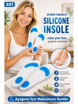 Asitan Premium Lüx Jel Hafızalı Visko Ortopedik Tabanlık, Memory Foam Teknoloji, Iç Ayakkabı Taban�
