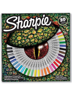 Asitan Sharpie Fine Permanent Markör 30'lu Karışık Kutu, Kertenkele