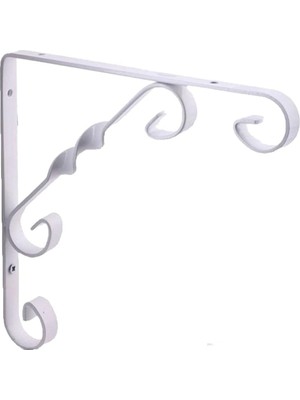 Asitan Eym 12 Adet Burgulu 20 x 30 cm Dekoratif Raf Altı Ayağı Konsol Beyaz