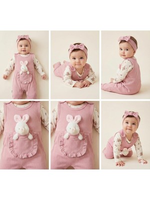 Asitan Myzi Store Erkek Bebek Ayı Nakışlı 2'li Takım% 100 Pamuk