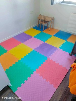 Asitan Eva Oyun Minderi, 50X50X13MM, 20 Parça, Çok Renkli, 5m² Alan Kaplar