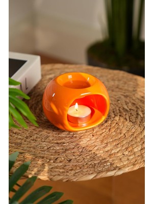 Asitan Love Bundles Sphereglow Turuncu Seramik Buhurdanlık – Sunset Orange Turuncu