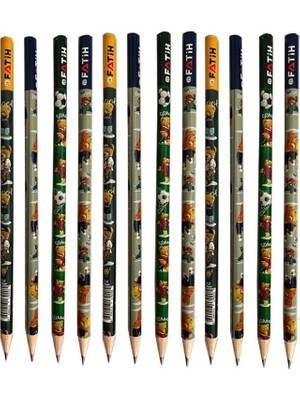 Asitan Artlantis Happy Bear Yuvarlak Kurşun Kalem 12 Adet 1 Paket Fatih Kurşun Kalem 2b Siyah Kurşun Kal