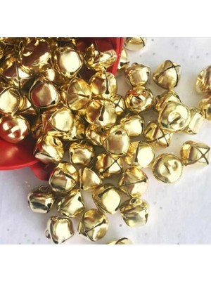 Asitan 50 Adet Gold Sarısı Minik Zil-Tef Zili-Zilli Çubuk Için Zil Küçük Zil Çan Minik Çan