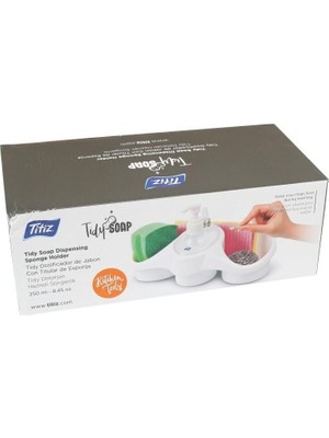 Asitan Titiz Tidy Sıvı Sabunluk ve Süngerlik Organizatör - Lavabo Düzenleyici Mutfak Seti