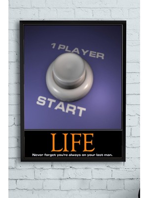 Asitan Life Game Motivasyon Çerçeveli Tablo 30 x 40CM
