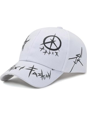 Asitan Valkyrie Trucker Şapka Unisex Metal Tokalı Ayarlanabilir Beyzbol Beyaz