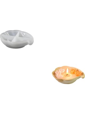Asitan Epoksi Deniz Kabuğu Tealight Mumluk Ev Dekorasyonu Silikon ve Taş Tozu Kalıbı