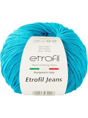 Asitan Etrofil Jeans El Örgü Ipi 50 gr 022 Turkuaz