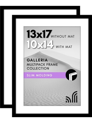 Asitan Americanflat 33X43 cm Poster Çerçevesi 2'li Set, Siyah, Pleksiglas Kapaklı, 25X36 cm Mat ile Veya