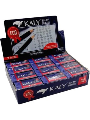 Asitan Kaly 24 Adet Mavi Sınav Silgisi ART.591 (1 Paket) 24LÜ Silka
