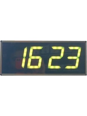 Asitan Dijital LED Duvar ve Masa Saati ve Derece - Sarı (Kasa Ölçüsü: 15X37 Cm)