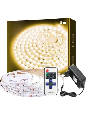 Asitan Metre Rgb LED Şerit Işık Seti Uzaktan Kumandalı Adaptör ve Kontrol Ünitesi Dahil Renk Değişt