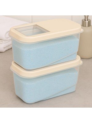 Asitan 2'li Sürgülü Kayar Kapak 10 Litre Deterjan ve Bulaşık Tableti Saklama Kabı Banyo Düzenleyici