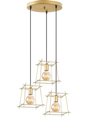 Asitan Model Taçlı LED Avize 3 Renk Işık Beyaz Gün Işığı Sarı Siyah Kasa Alüminyum Gövde Modern