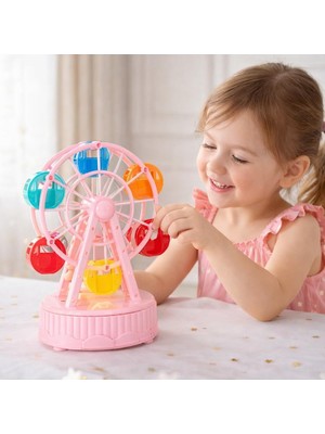 Asitan Coverzone Dönme Dolap Müzik Kutusu, 10 x 16CM, Kurmalı Melodili Ferris Wheel Müzik Kutusu, Pasta