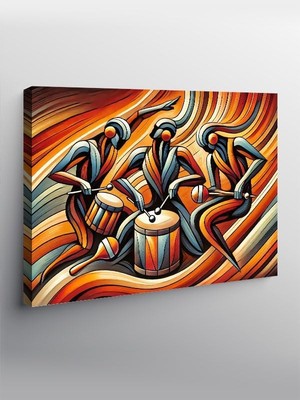 Asitan Kanvas Tablo Soyut Afrikalı Sanat YTCNVS503496, 50 x 70