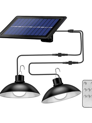 Asitan Gaman Güneş Enerjili Kumandalı Işığı Kısılabilir Çift Başlıklı Iç Veya Dış Mekan Sar
