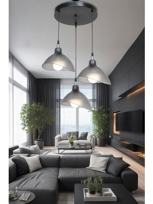 Asitan Ag Lightdesign Füme Sarkıt Avize Yatak Odası Salon Mutfak Koridor Lamba 22 AGNM30