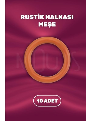 Asitan Moud's Rustik Perde Halkası, Meşe Renk, 10 Adet